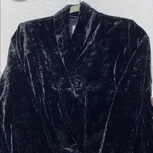 Crushed velvet coat